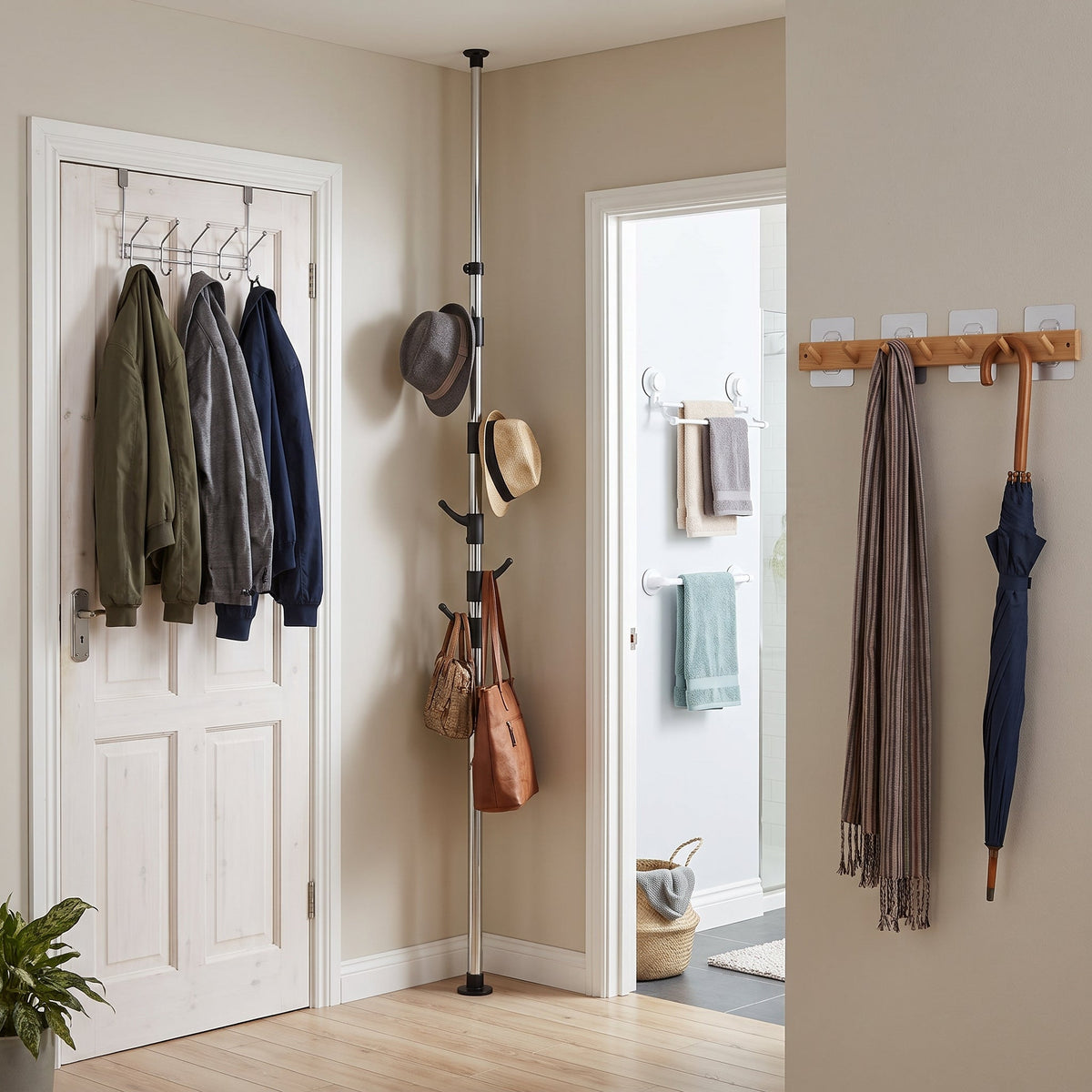 Porte-manteau sans percer : ce qui tient vraiment