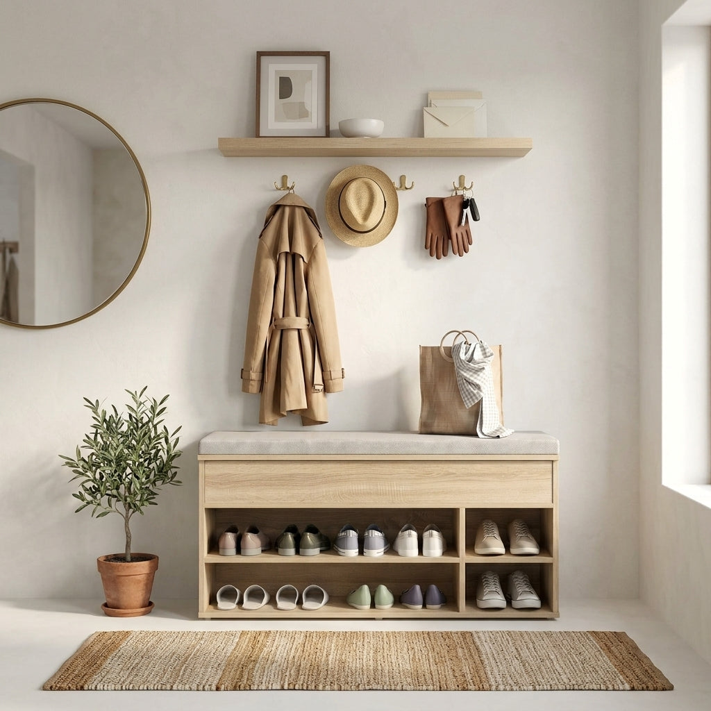 Banc de Rangement Beige, vue 4 sur 5
