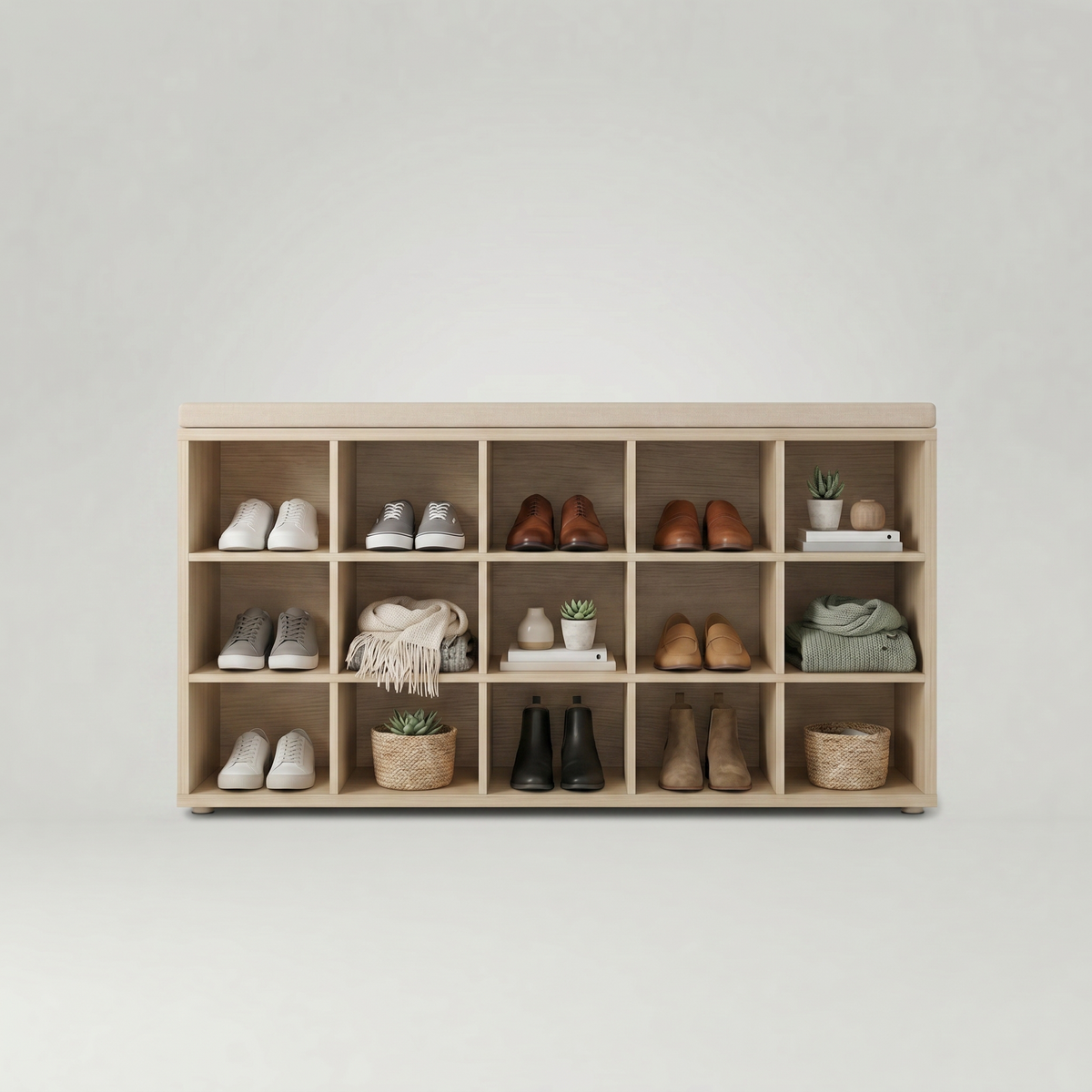 Meuble à Chaussures Beige Banc, vue 4 sur 4