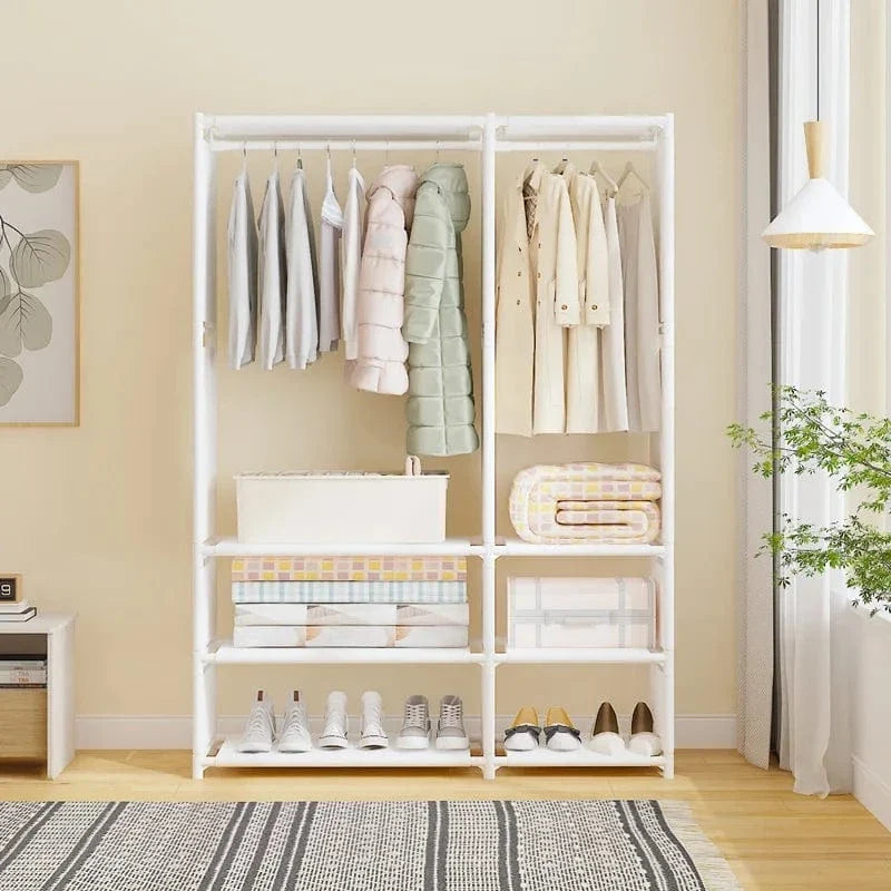 Meuble à Chaussures Blanc Étagère Double, vue 4 sur 5