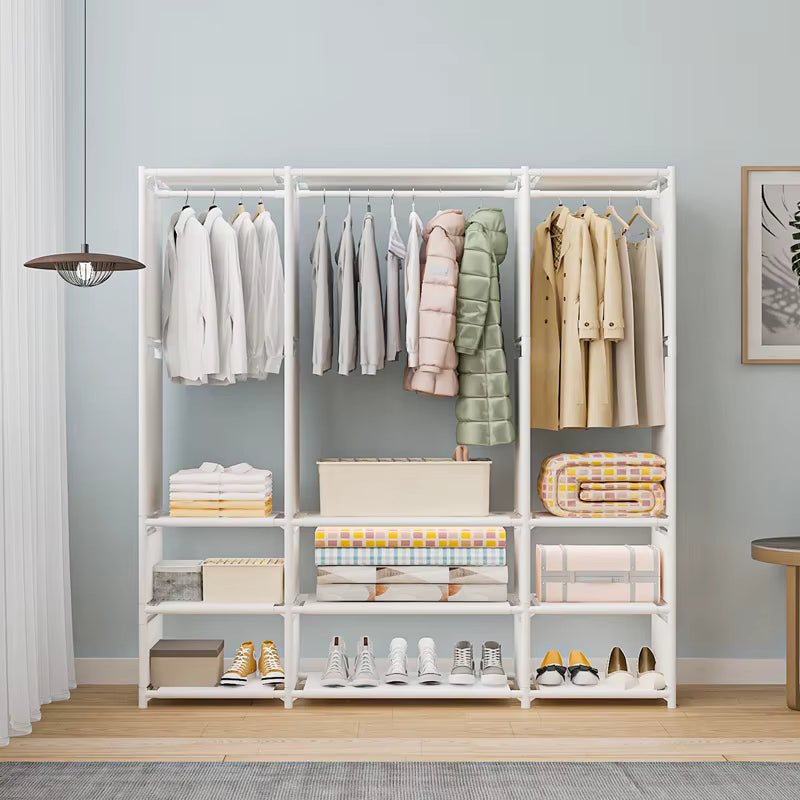 Meuble à Chaussures Blanc Étagère Triple, vue 4 sur 4