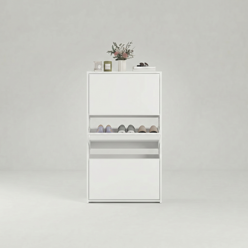 Meuble à Chaussures Blanc Miroir, vue 4 sur 4