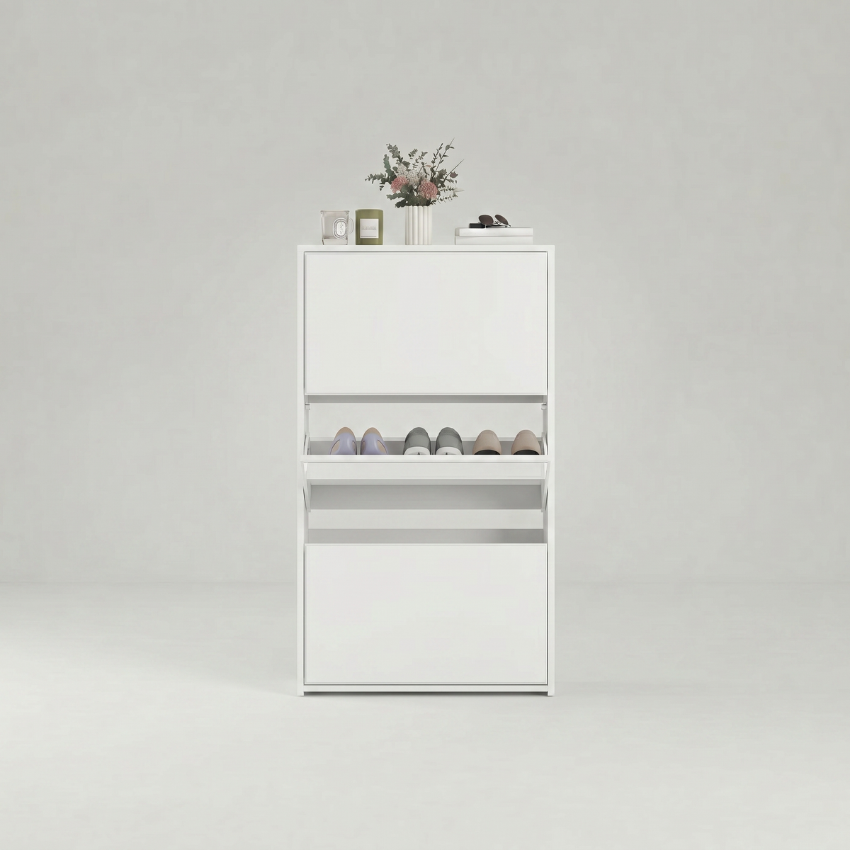 Meuble à Chaussures Blanc Miroir, vue 4 sur 4