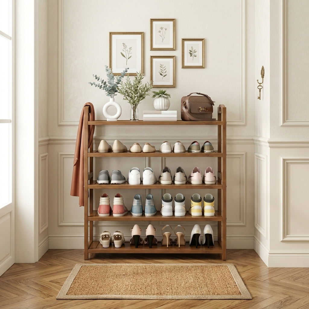 Meuble à Chaussures Bois Foncé, vue 1 sur 4