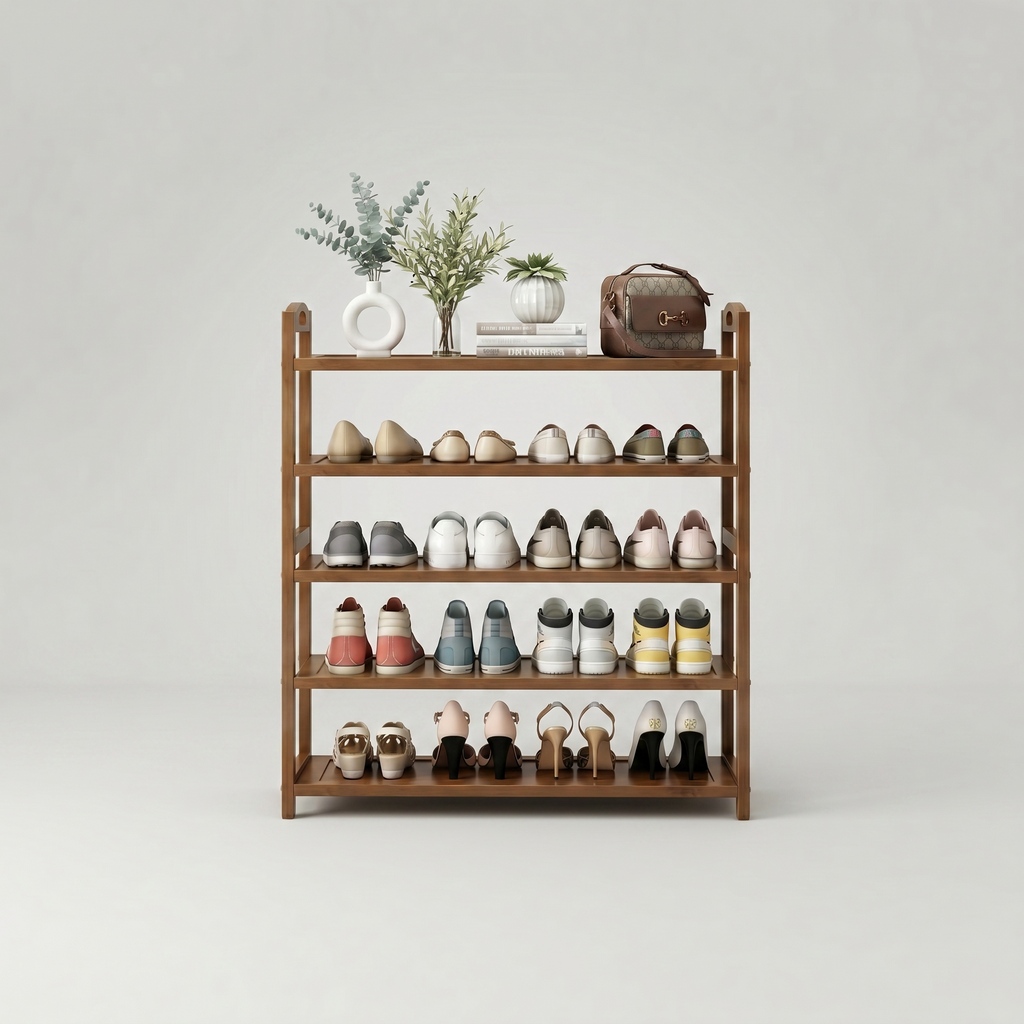 Meuble à Chaussures Bois Foncé, vue 4 sur 4