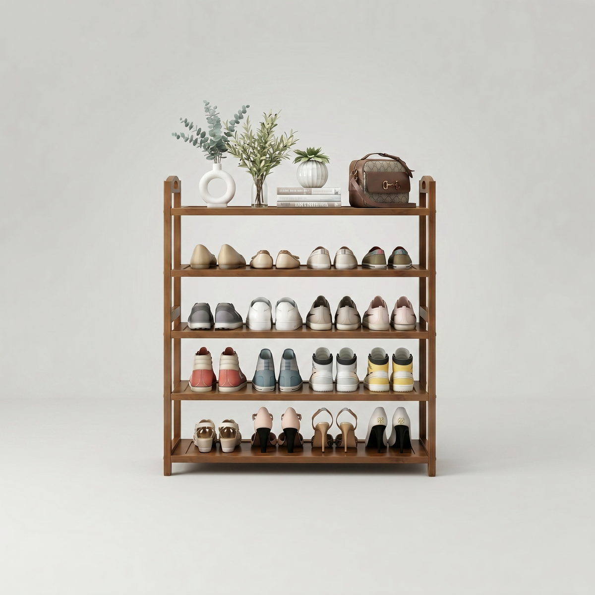 Meuble à Chaussures Bois Foncé, vue 4 sur 4