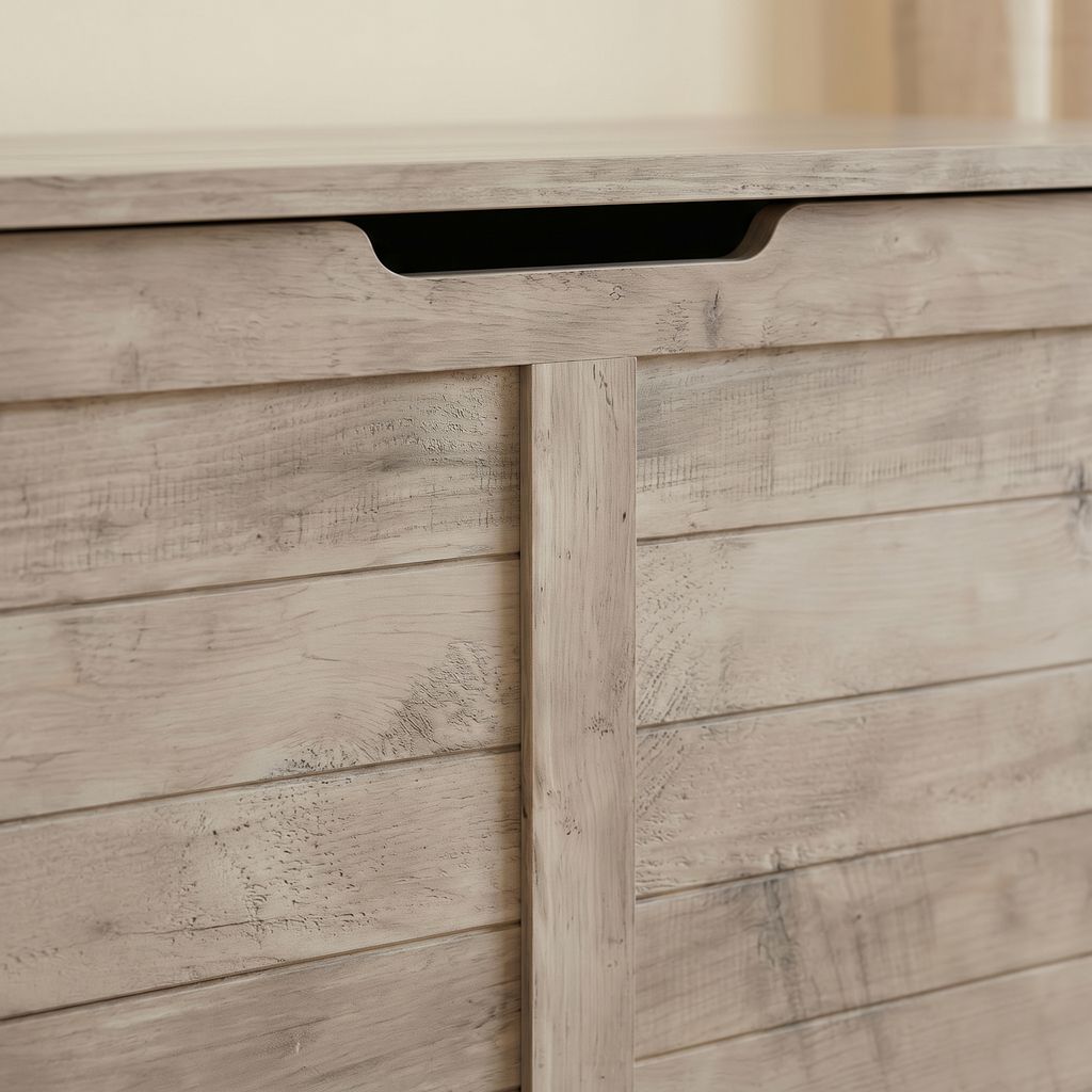 Meuble à Chaussures Gris Banc Coffre, vue 4 sur 5