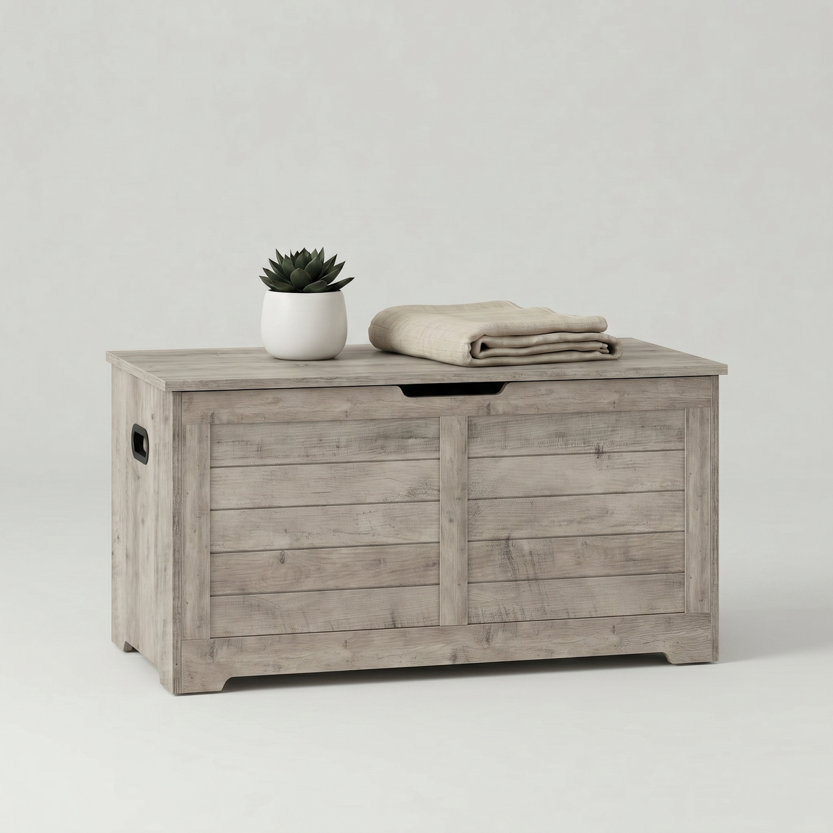 Meuble à Chaussures Gris Banc Coffre, vue 5 sur 5