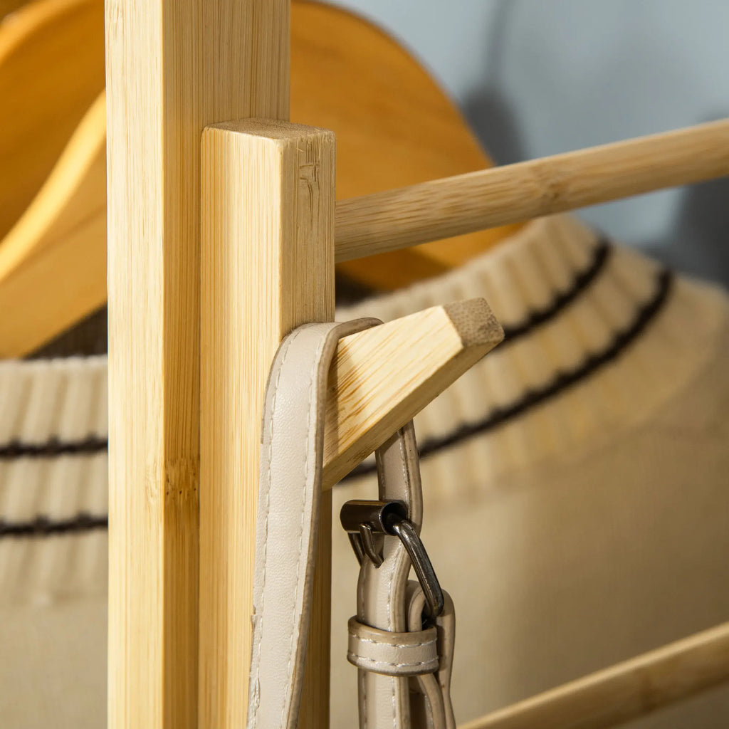 Portant à Vêtements Bambou Étagères, vue 4 sur 5