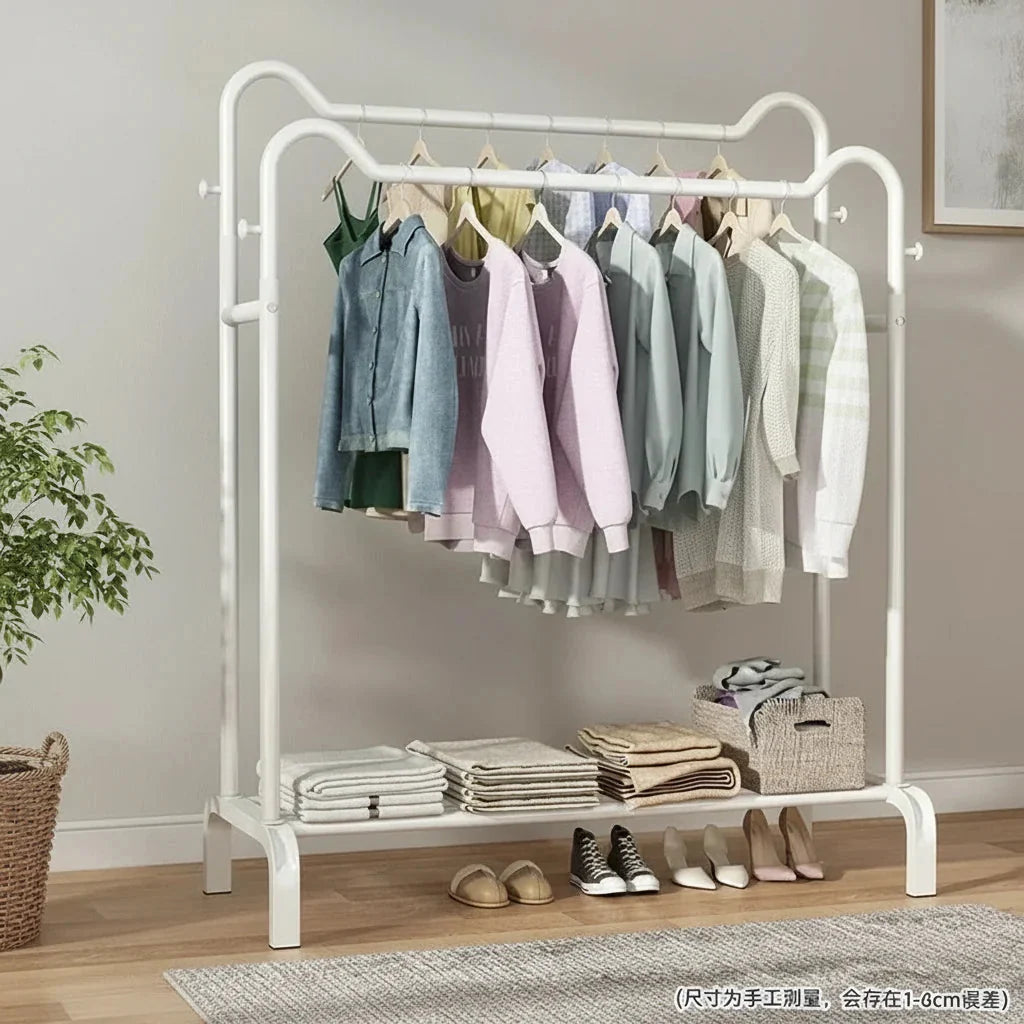 Porte-Manteau Blanc Bois Fermé, vue 2 sur 4