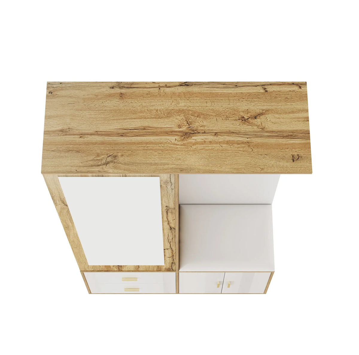Porte-Manteau Blanc Miroir Banc, vue 4 sur 7