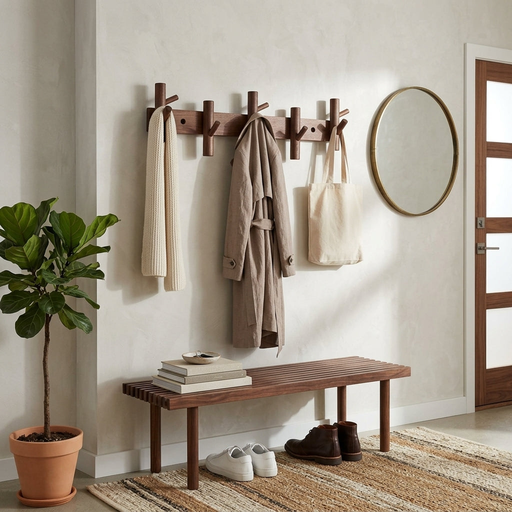 Porte-Manteau Marron Branche, vue 2 sur 4