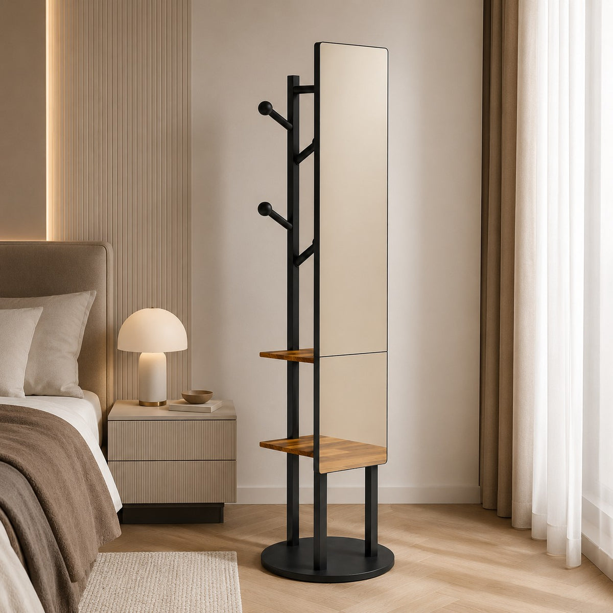 Porte-Manteau Miroir Pivotant, vue 2 sur 6