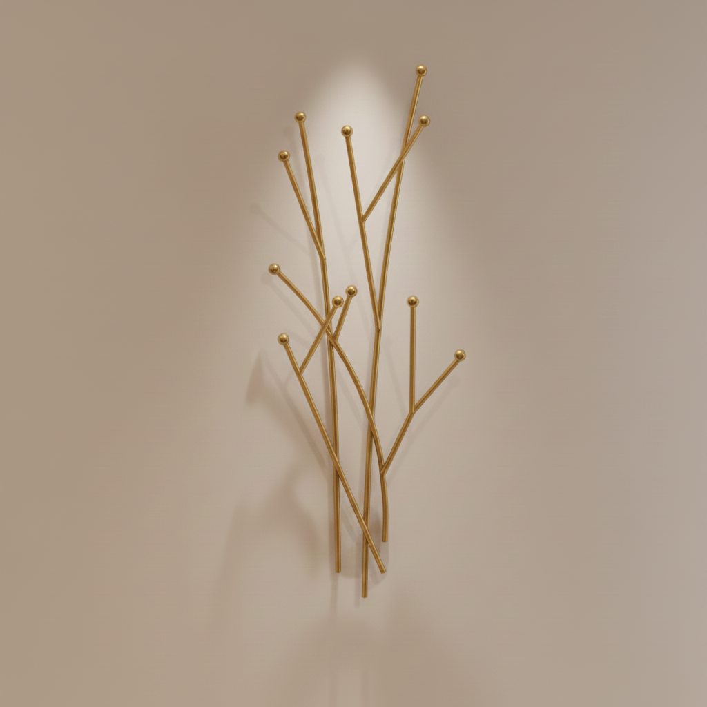 Porte-Manteau Mural Arbre Métal Branches Divergentes, vue 5 sur 6