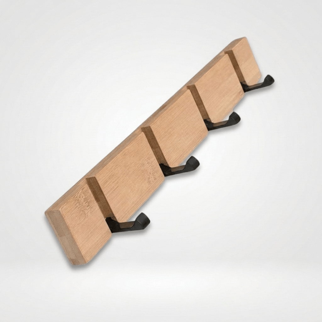 Porte-Manteau Mural Beige Bois Rabattable, vue 4 sur 4