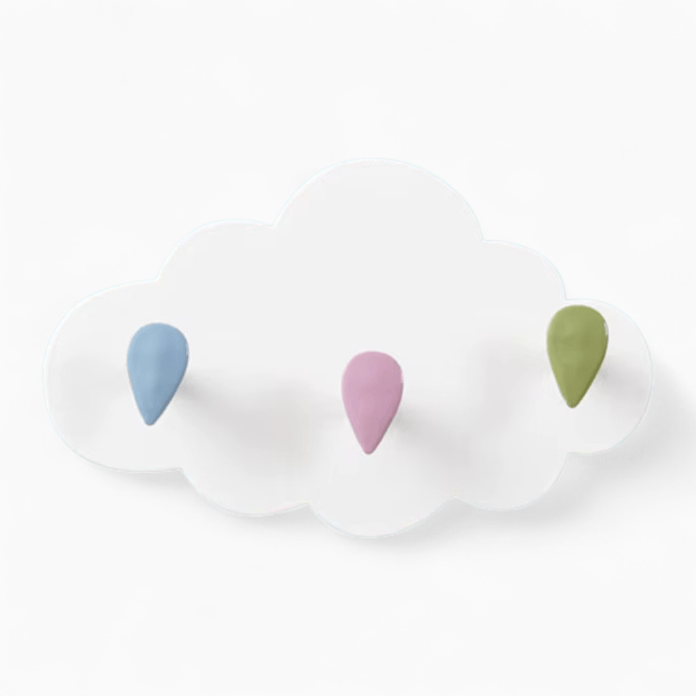 Porte-Manteau Mural Blanc Nuage Enfant, vue 4 sur 4