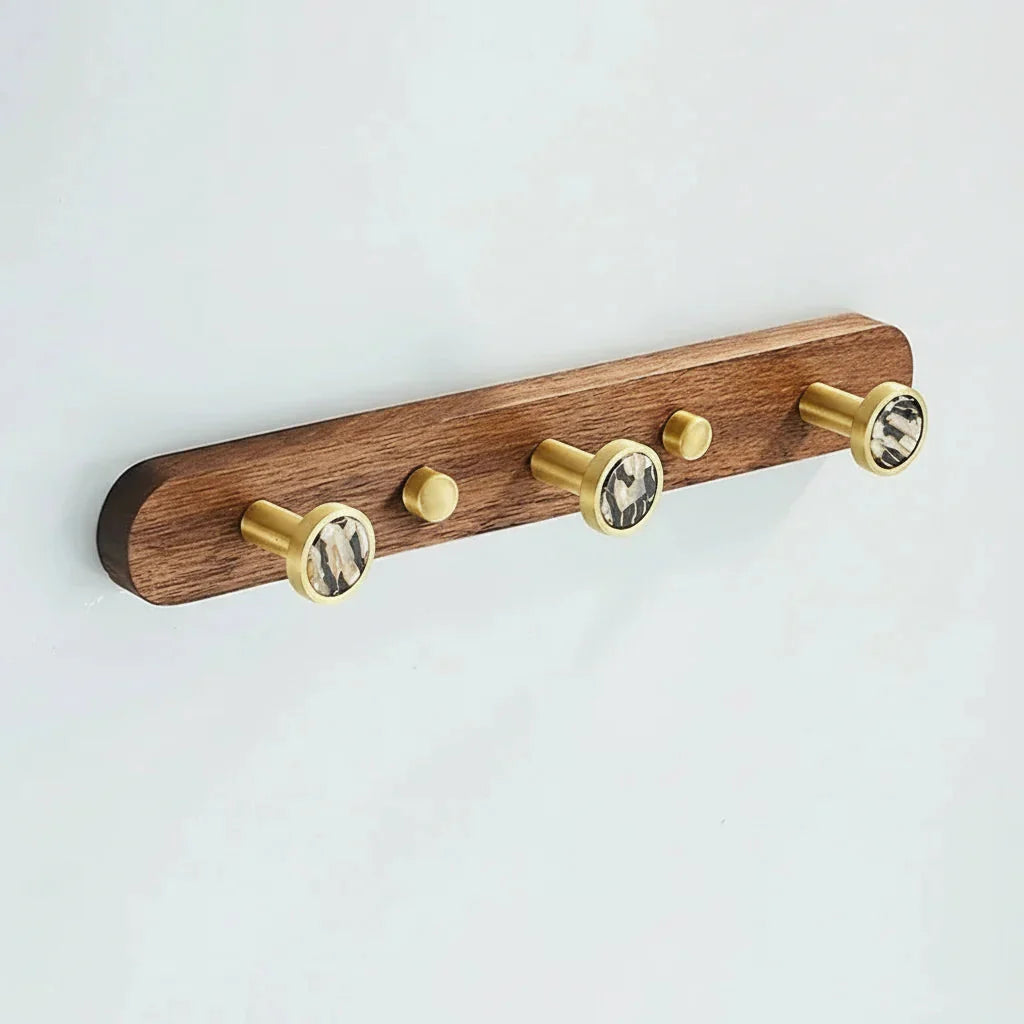 Porte-Manteau Mural Blanc Planche Laquée, vue 4 sur 5