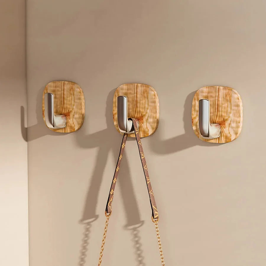 Porte-Manteau Mural Bois Massif, vue 3 sur 4