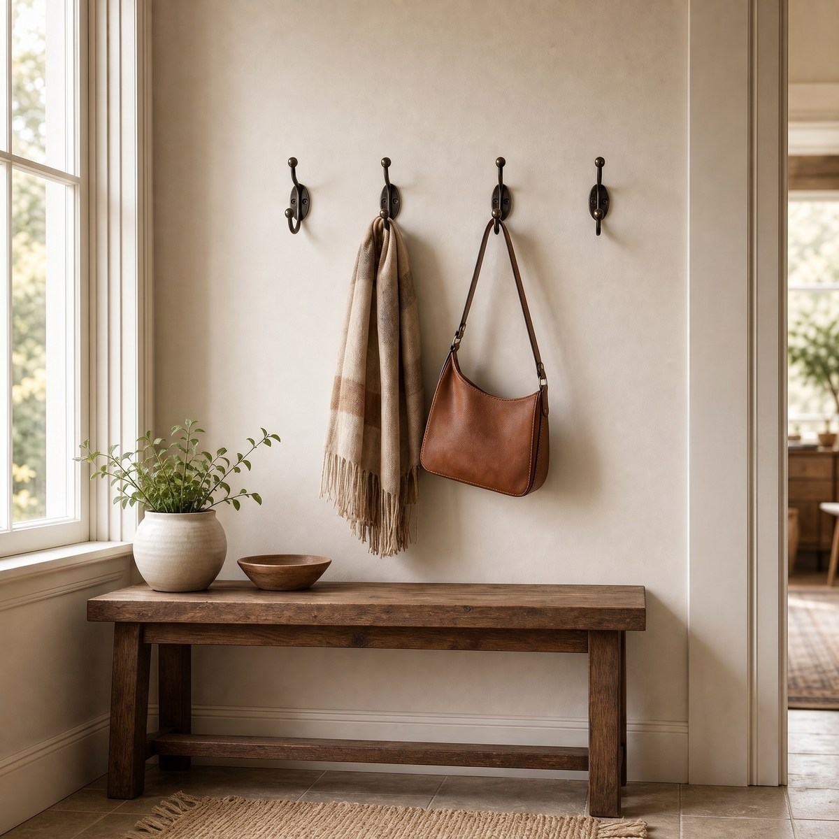Porte-Manteau Mural Bronze Patère Antique, vue 2 sur 4