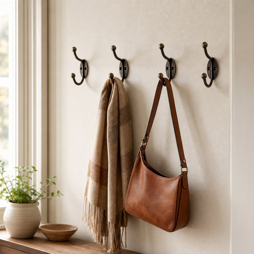 Porte-Manteau Mural Bronze Patère Antique, vue 3 sur 4