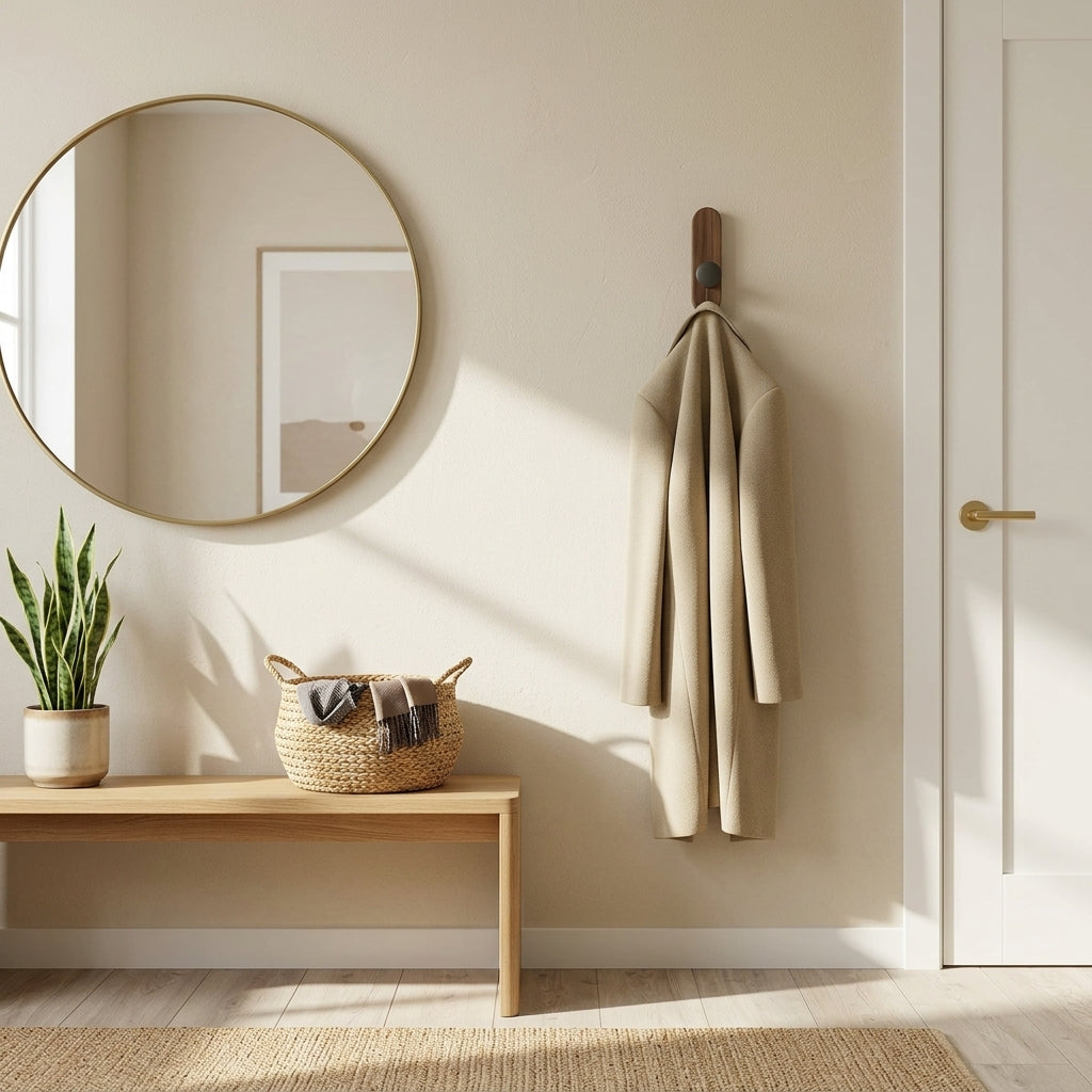 Porte-Manteau Mural Brun Chambre, vue 1 sur 4