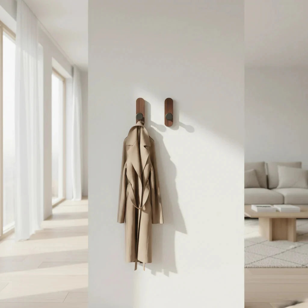 Porte-Manteau Mural Brun Chambre, vue 2 sur 4