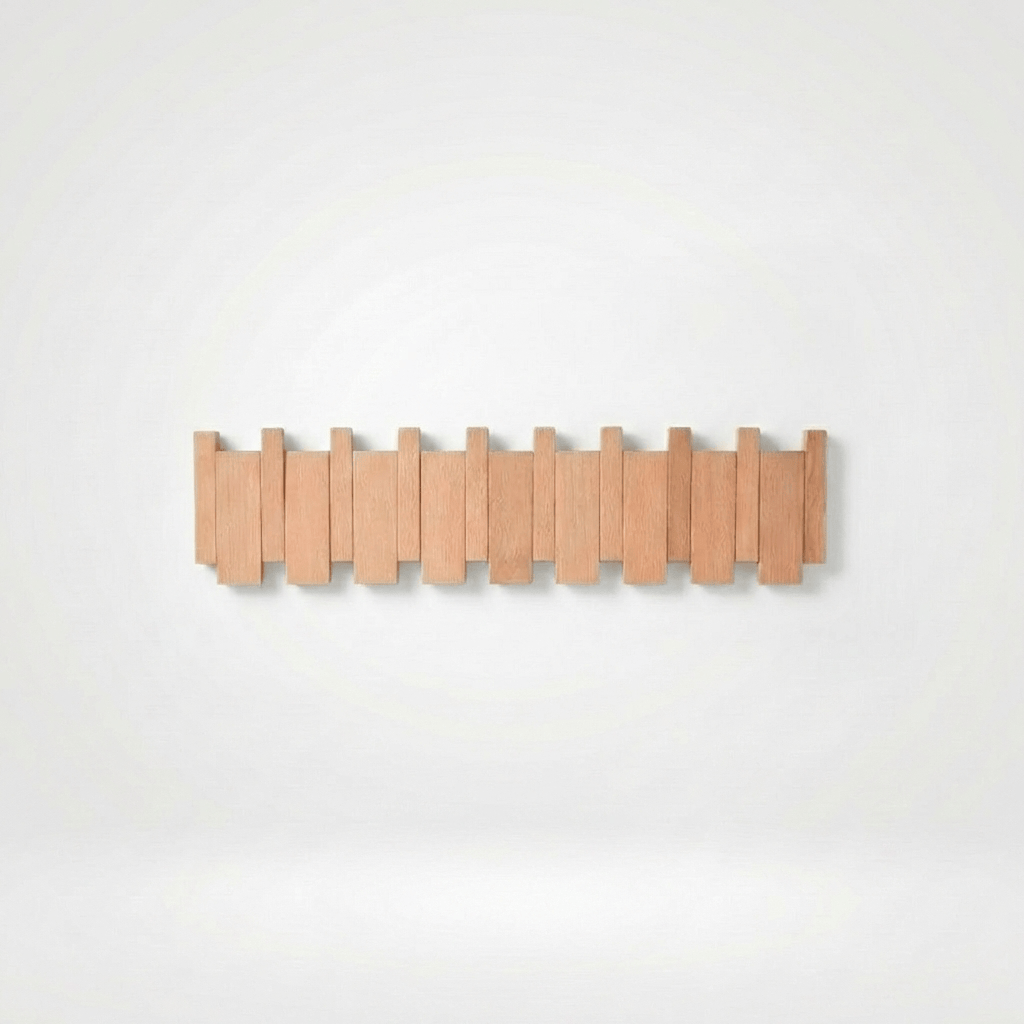 Porte-Manteau Mural Clair Bois Rabattable, vue 4 sur 4