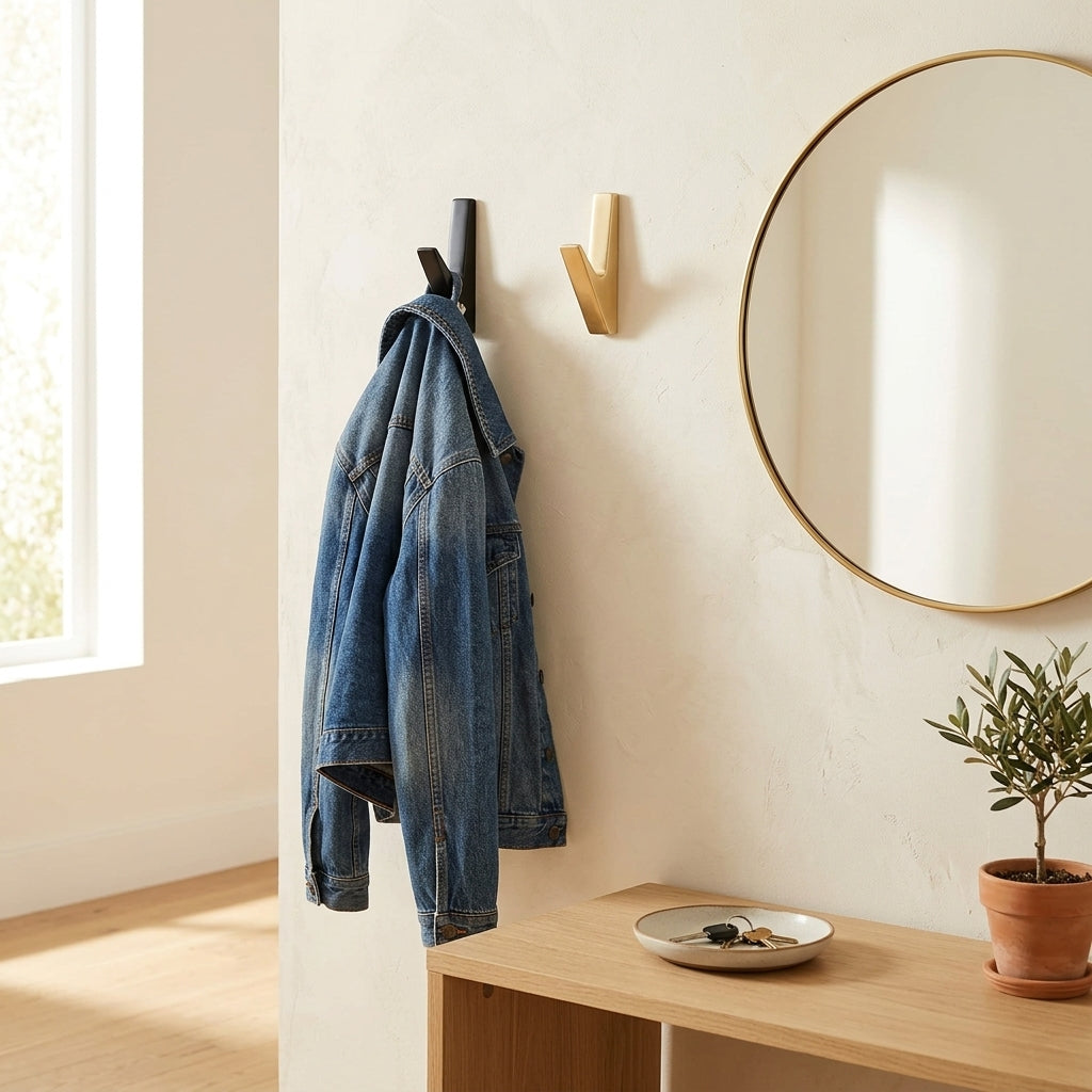 Porte-Manteau Mural Crochets Doubles, vue 1 sur 4