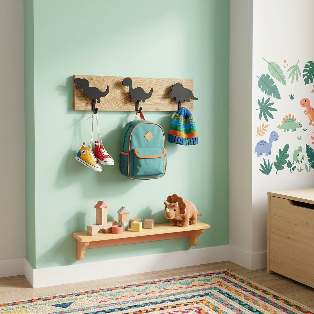 Porte-Manteau Mural Dinosaure, vue 3 sur 4