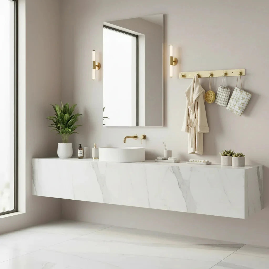 Porte-Manteau Mural Doré Salle de Bain, vue 1 sur 4