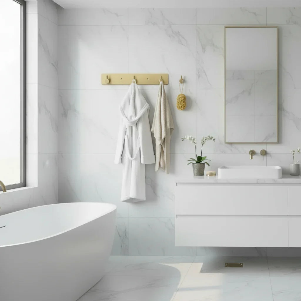 Porte-Manteau Mural Doré Salle de Bain, vue 2 sur 4