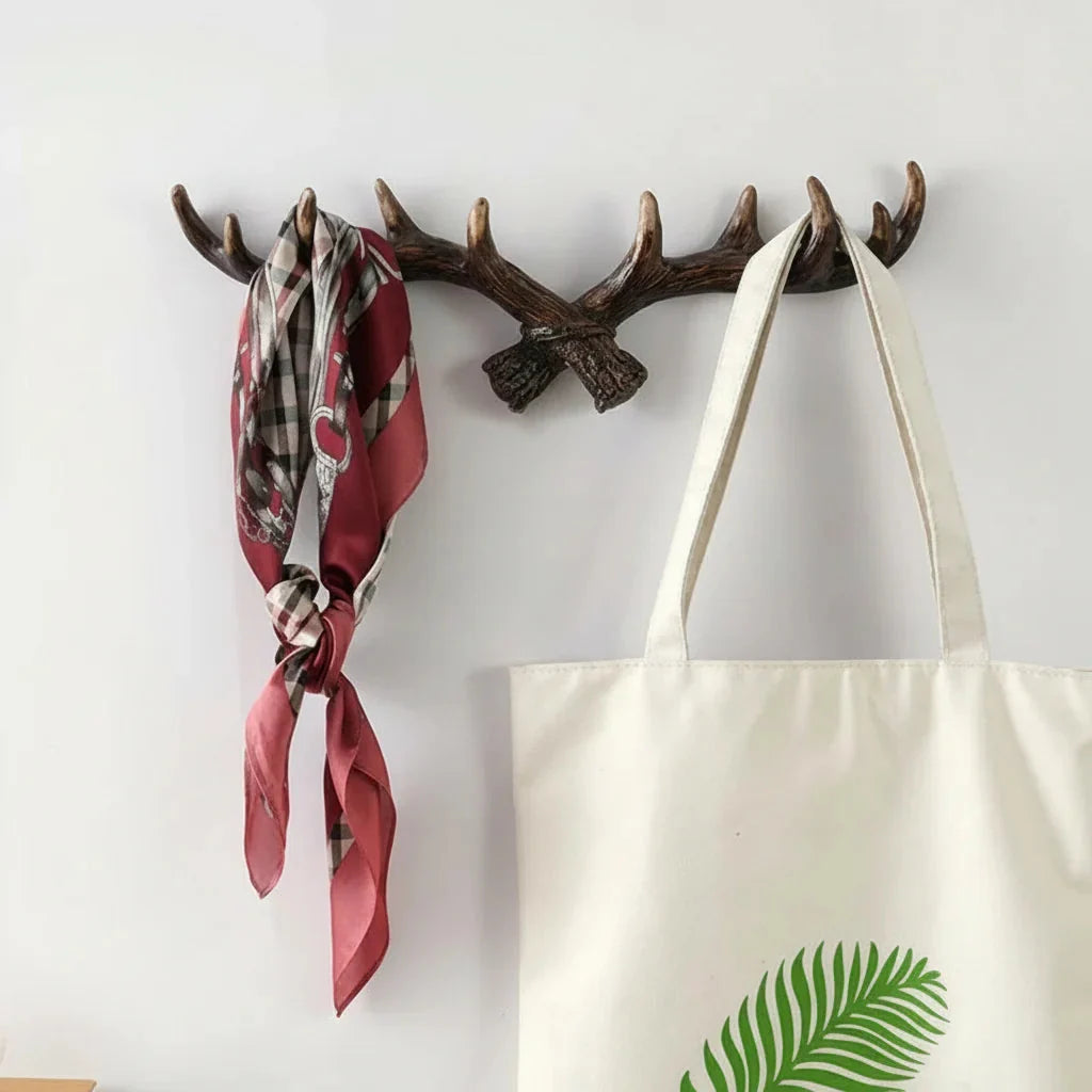 Porte-Manteau Mural Marron Ramure de Cerf, vue 4 sur 4
