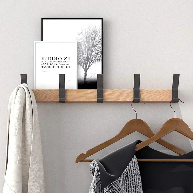 Porte-Manteau Mural Noir Miroir, vue 1 sur 4