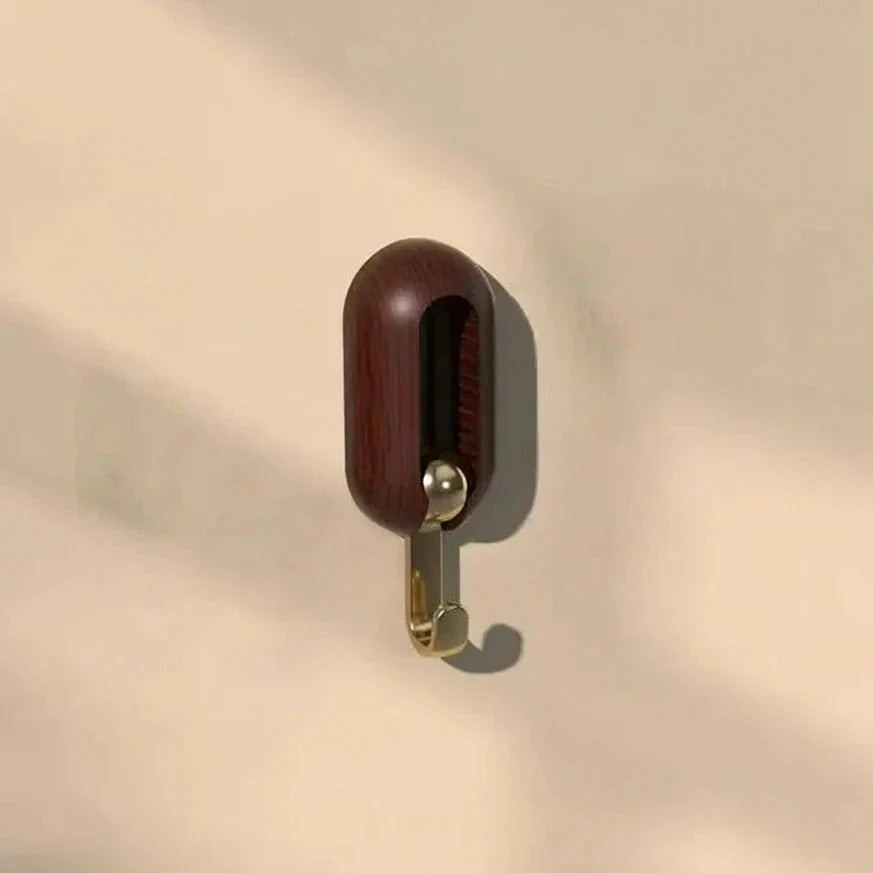 Porte-Manteau Mural Patère Ovale Bois Huilé, vue 5 sur 5