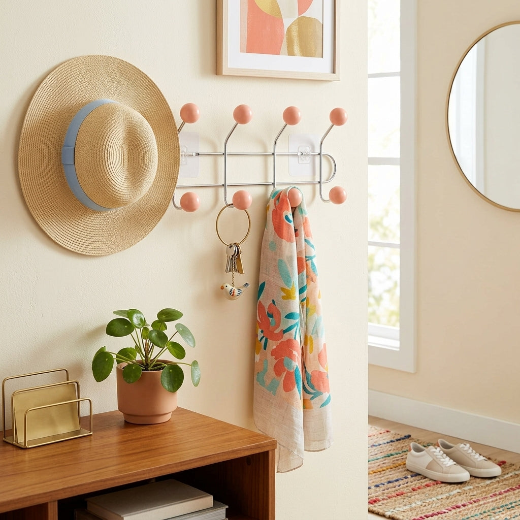Porte-Manteau Mural Rose Boule Vintage, vue 3 sur 4
