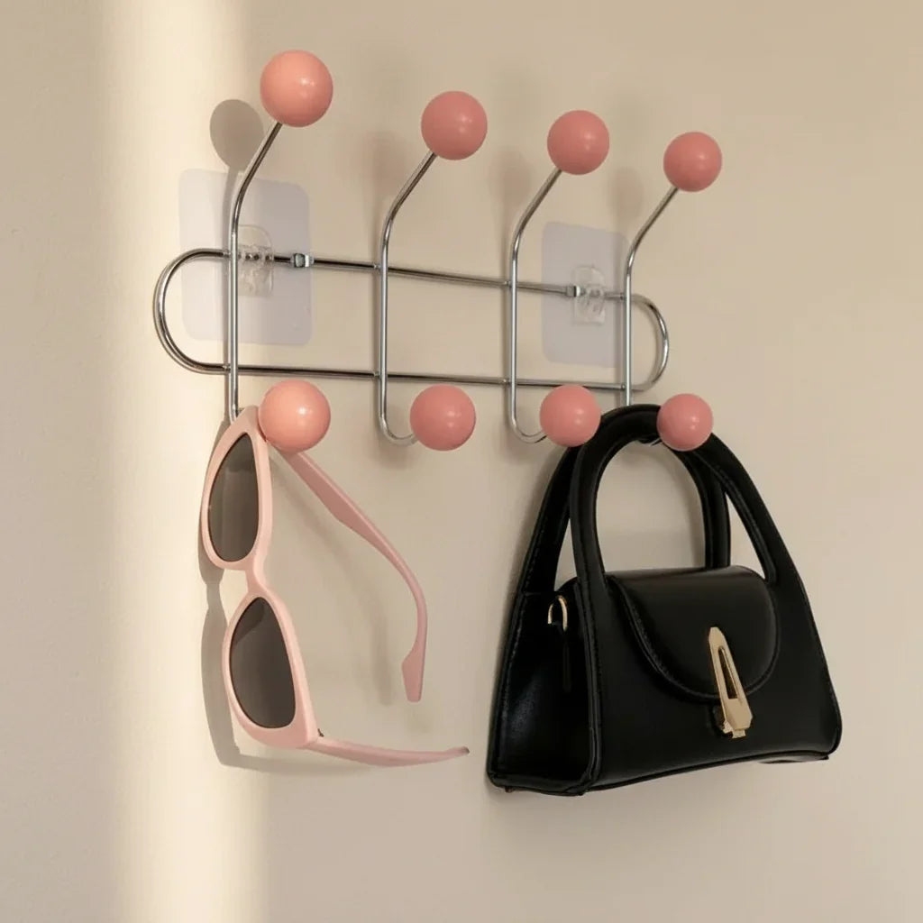 Porte-Manteau Mural Rose Boule Vintage, vue 4 sur 4
