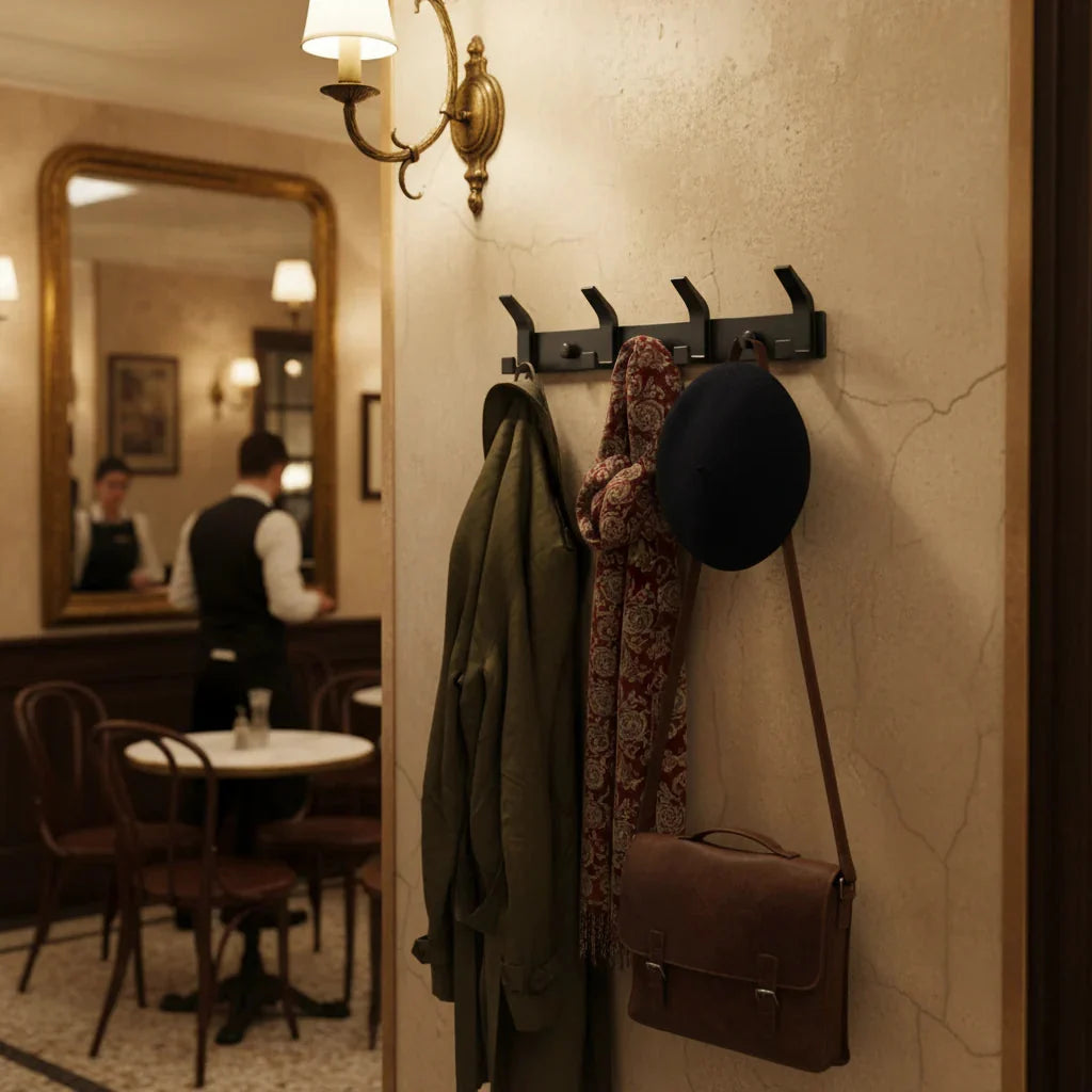 Porte-Manteau Noir Bistrot, vue 1 sur 6