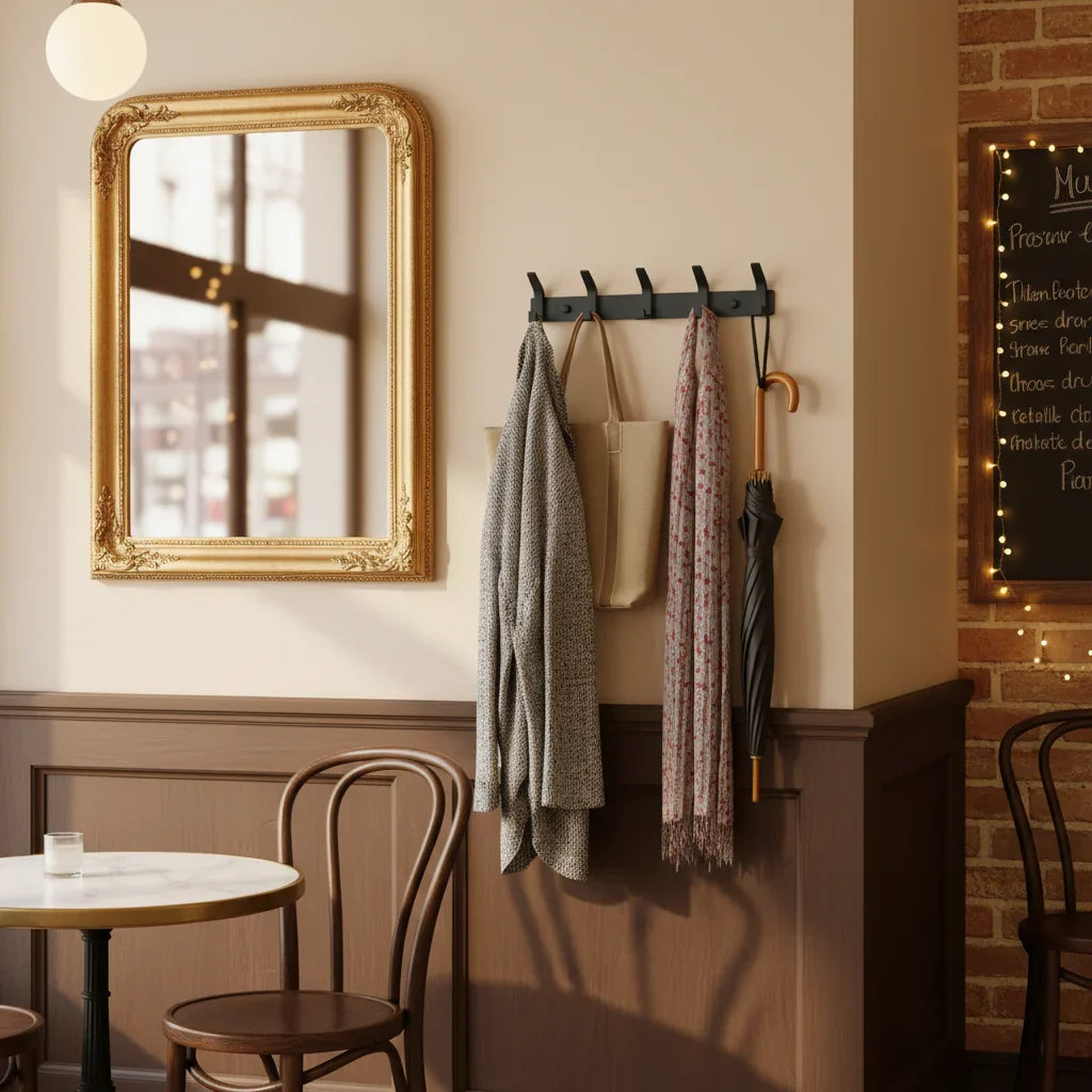 Porte-Manteau Noir Bistrot, vue 2 sur 6