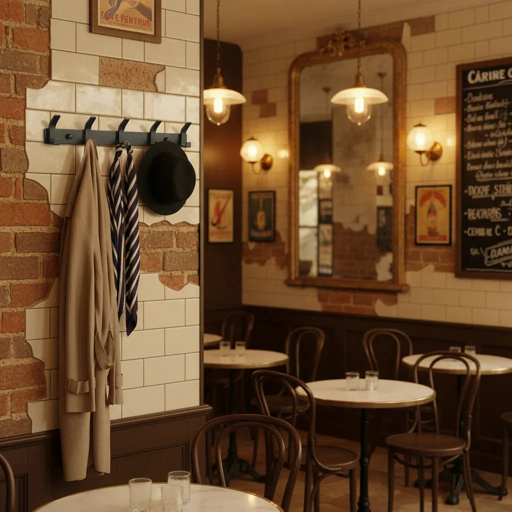 Porte-Manteau Noir Bistrot, vue 3 sur 6