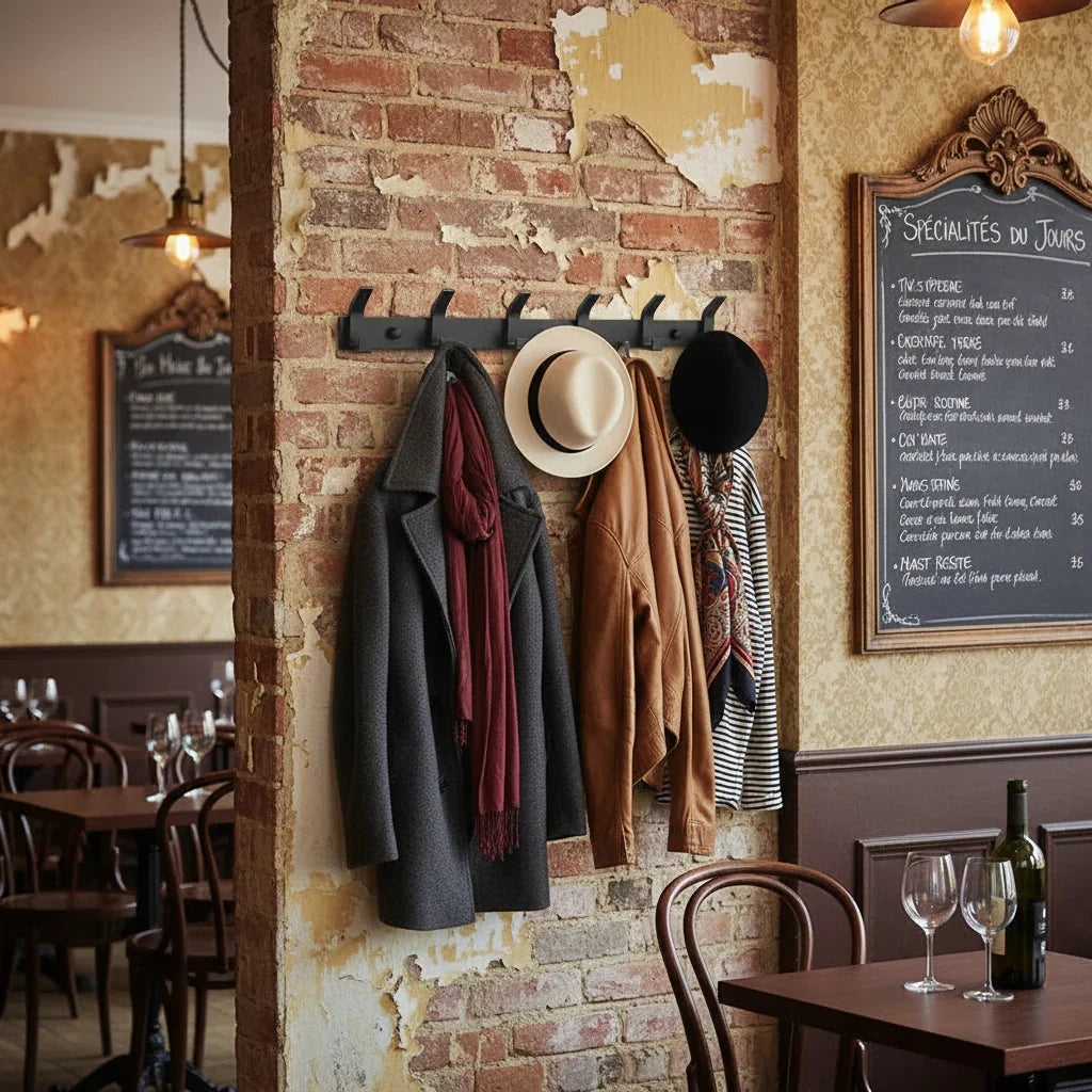 Porte-Manteau Noir Bistrot, vue 4 sur 6