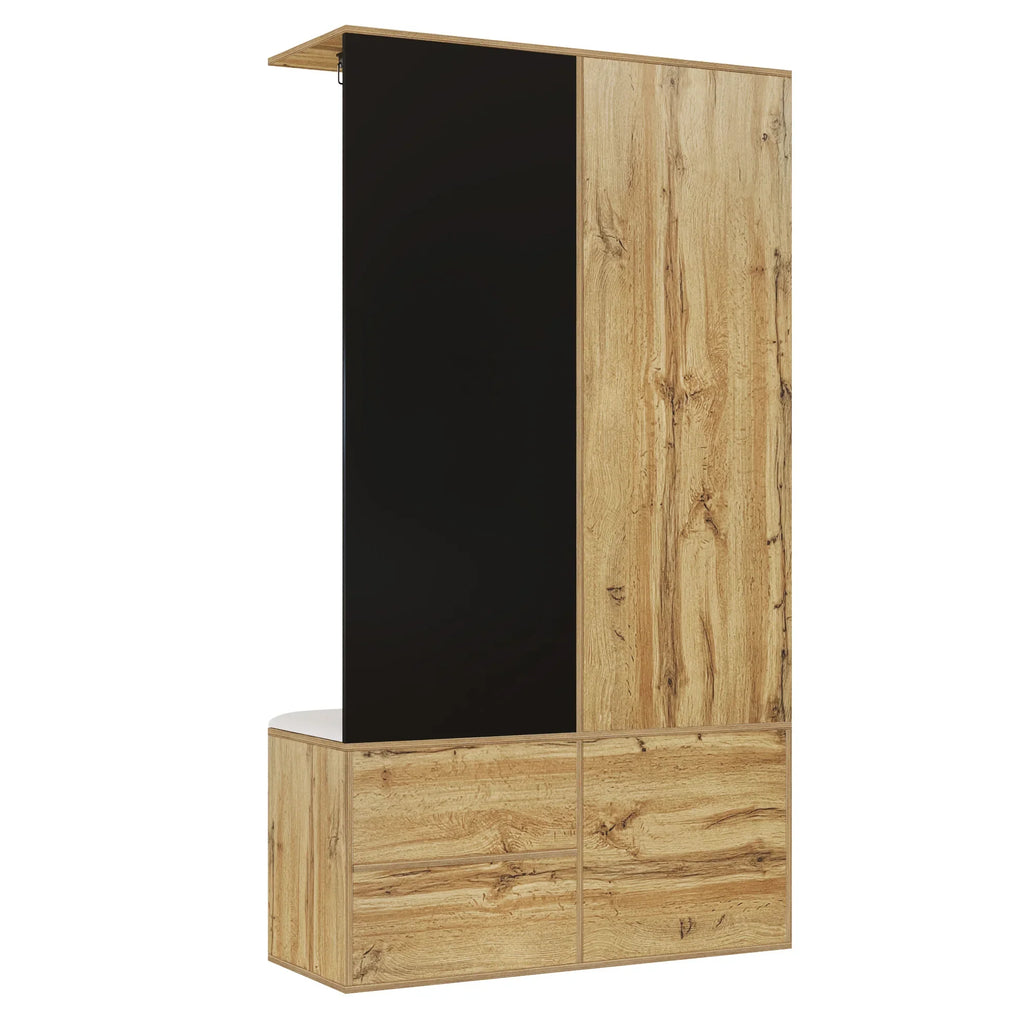 Porte-Manteau Noir Miroir Banc, vue 4 sur 7