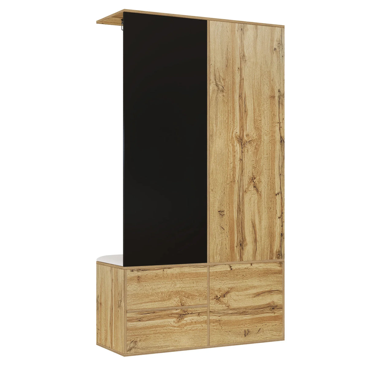 Porte-Manteau Noir Miroir Banc, vue 4 sur 7