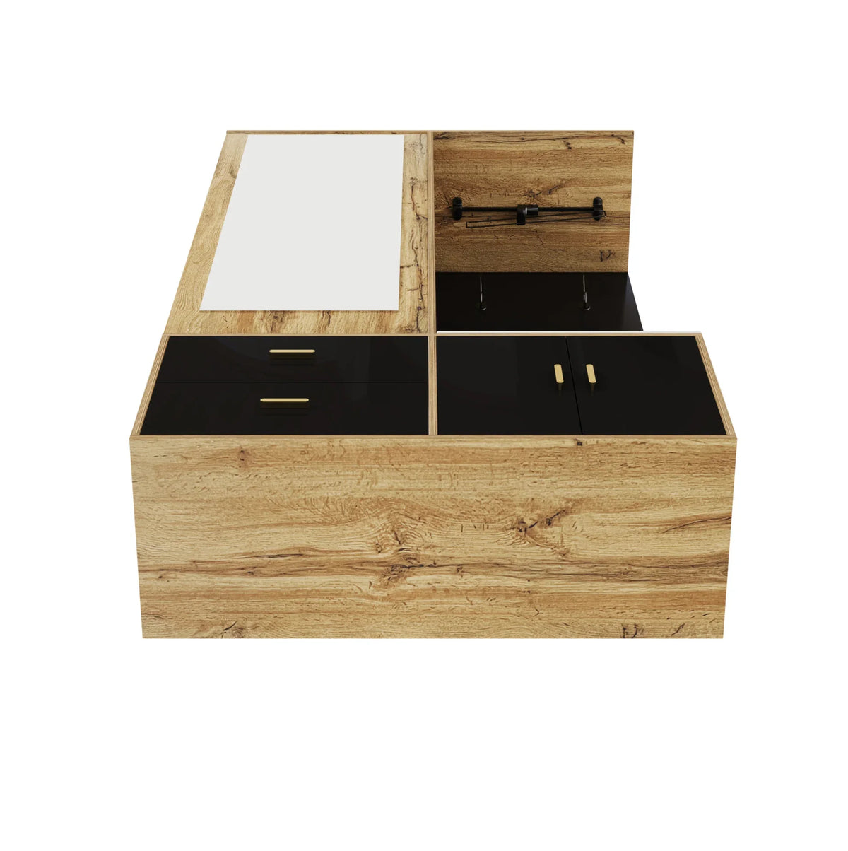 Porte-Manteau Noir Miroir Banc, vue 7 sur 7