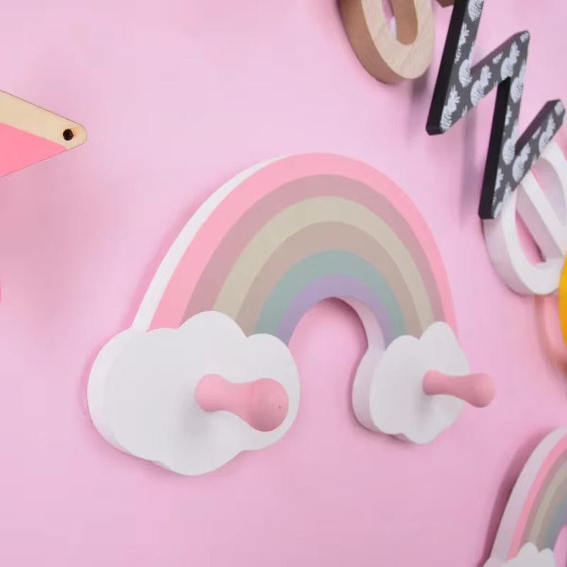 Porte-Manteau Rose Arc-en-Ciel Enfant, vue 3 sur 5