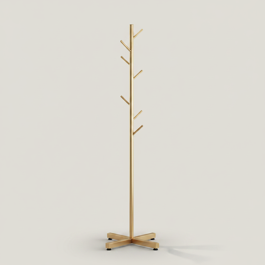 Porte-Manteau sur Pied Arbre Acier Bureau, vue 2 sur 7