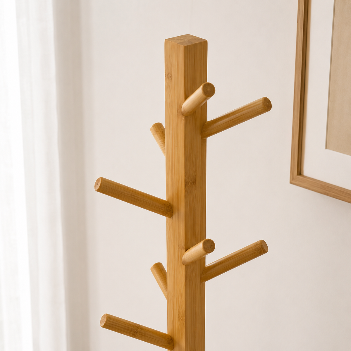 Porte-Manteau sur Pied Bambou Assise, vue 4 sur 5