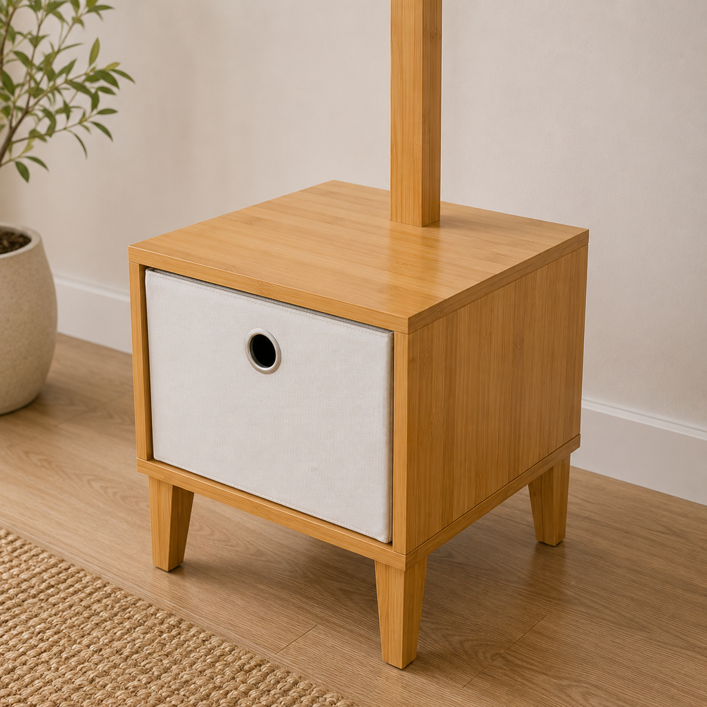 Porte-Manteau sur Pied Bambou Assise, vue 5 sur 5