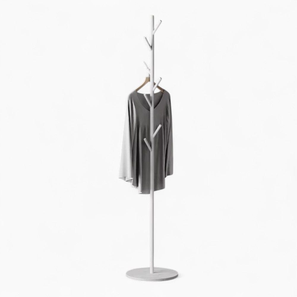 Porte-Manteau sur Pied Blanc Arbre Branches Socle Marbre, vue 5 sur 5