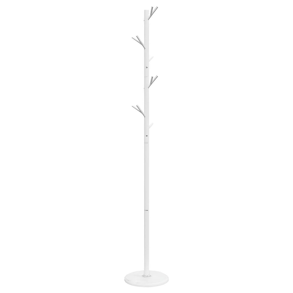 Porte-Manteau sur Pied Blanc Arbre Rameaux Socle Rond, vue 3 sur 4