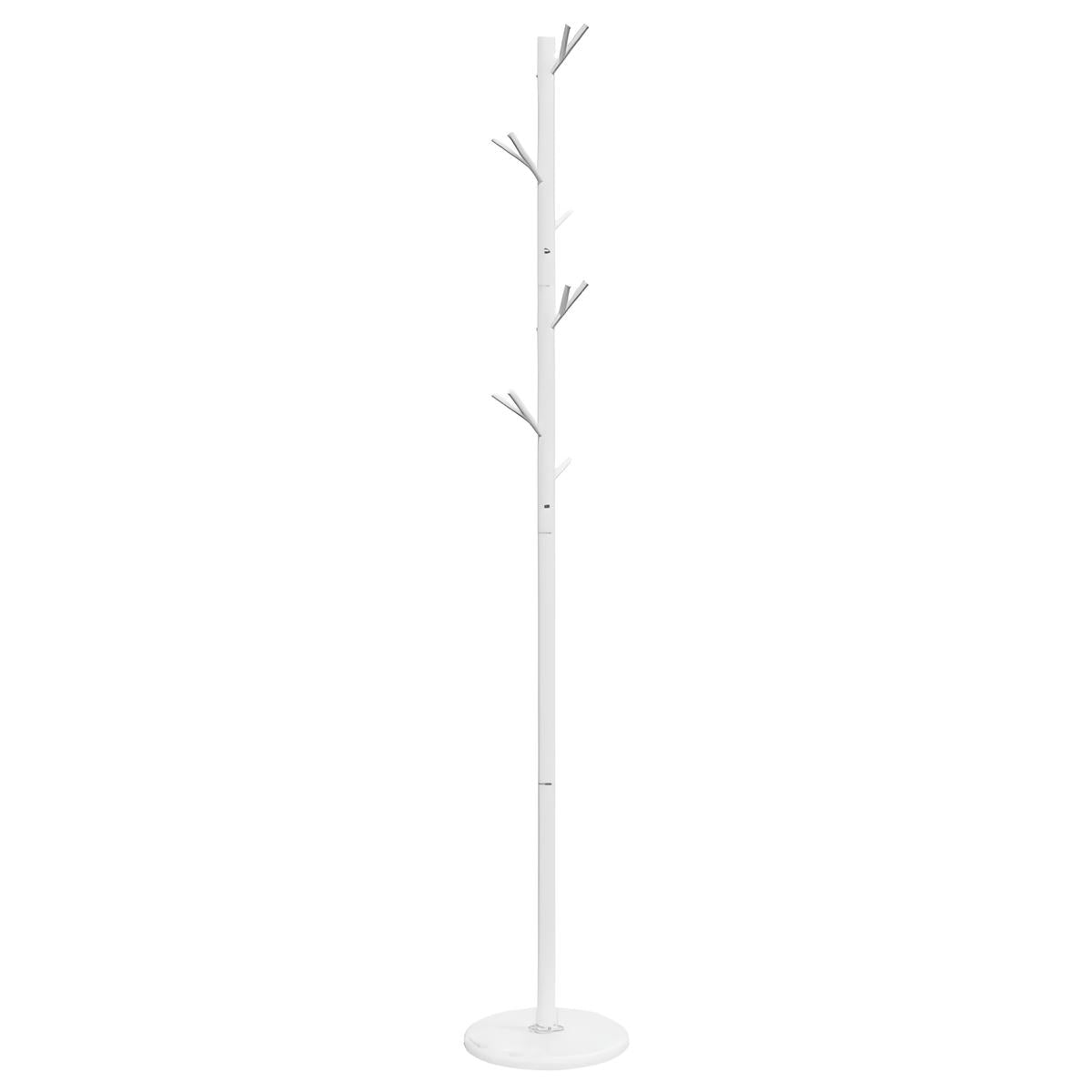 Porte-Manteau sur Pied Blanc Arbre Rameaux Socle Rond, vue 3 sur 4